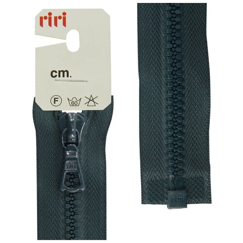 фото Молния riri тракторная разъемная 1 замок, 6 мм, 70 cм, цвет 2723, темно- зеленый