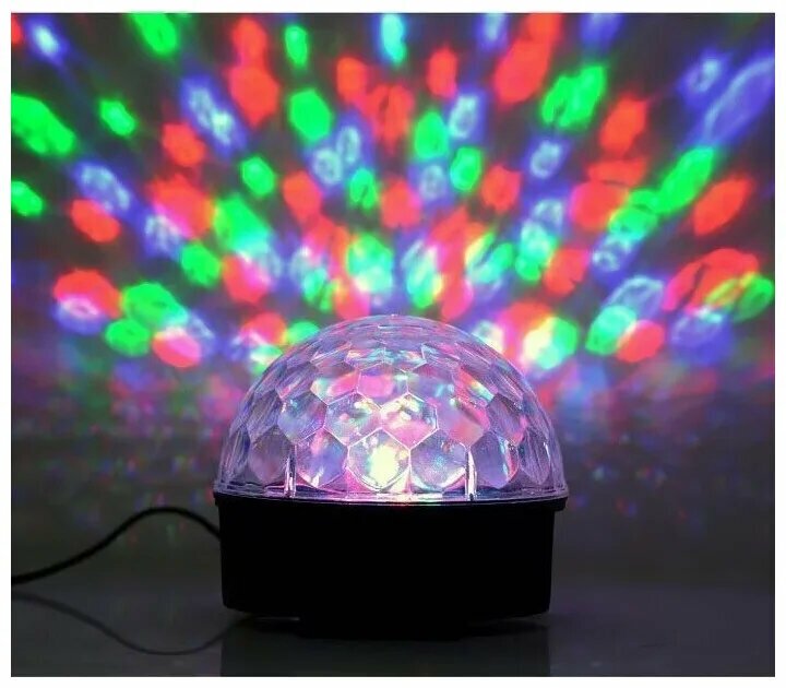 Диско шар LED (цветомузыка с пультом ДУ,встроенные динамики,USB,MP3) - фотография № 2