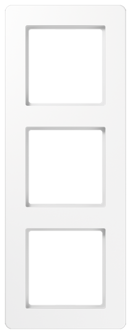 Рамка Jung A flow на 3 поста, универсальная, белый