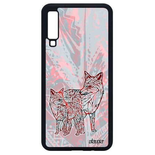 фото Защитный чехол на телефон // galaxy a7 2018 // "лиса" лисенок стиль, utaupia, розовый