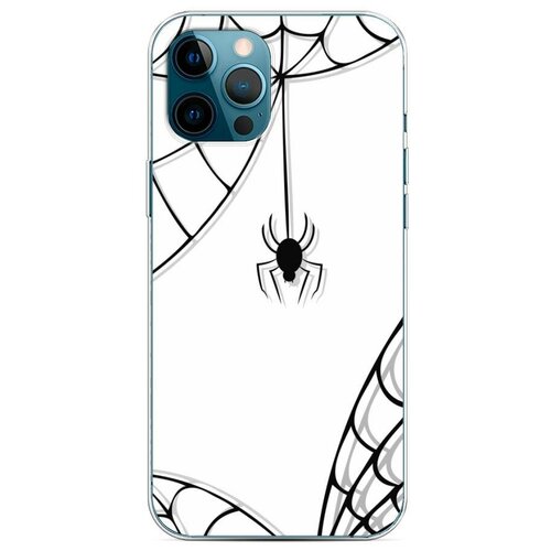 фото Силиконовый чехол "паук и паутина" на apple iphone 12 pro max / айфон 12 про макс case place