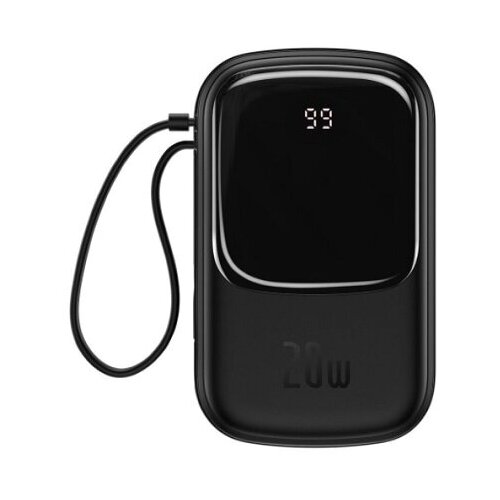 Внешний аккумулятор Baseus Power Bank Qpow Digital Display PPQD-H01 PPQD-H02 20000mAh 20W с кабелем Lightning black 255500₽