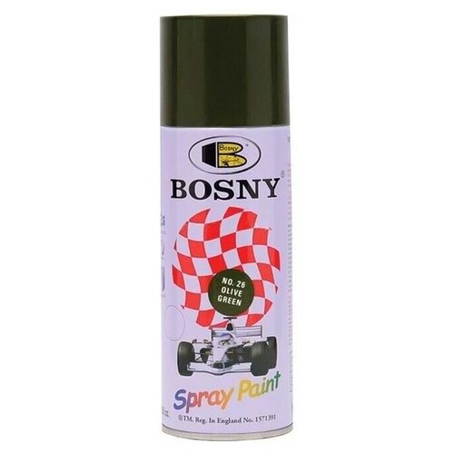 Аэрозольная краска Bosny, цвет Зеленый Оливковый, арт 26