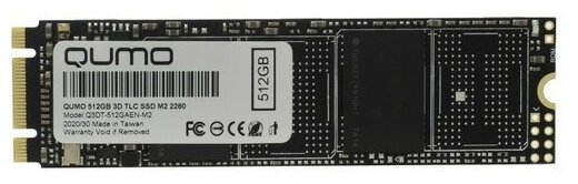 Qumo накопитель M.2 SSD 512GB QM Novation Q3DT-512GAEN-M2