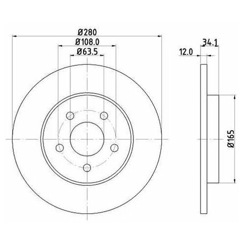 фото Тормозной диск mintex mdc1504c для ford mondeo iii; jaguar x- type