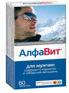 Алфавит д/мужчин таб., 100 г, 60 шт.