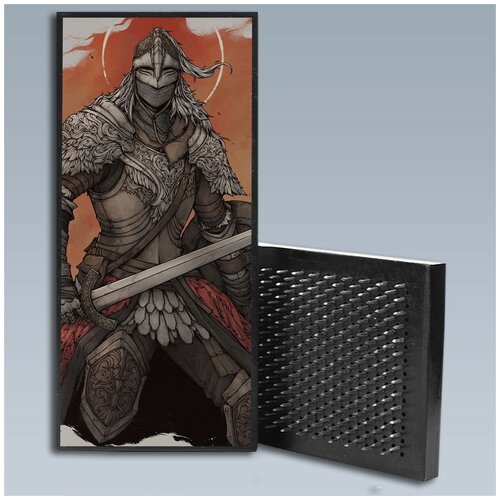 фото Доска садху с уф печатью / доска с гвоздями / доска для йоги / игра elden ring (миядзаки, дарк соулс, рыцарь) - 1749 / шаг 10мм чакра