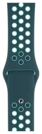 Спортивный ремешок Apple Sport Band Midnight Turquoise/Aurora Green для Apple Watch Nike 42-44-45-49mm MXR12ZM/A