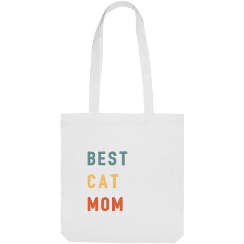 Сумка шоппер Us Basic, белый мужская футболка best cat mom 2xl черный