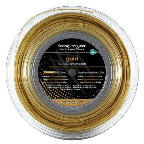 фото Теннисные струны string project gold, 200 м.