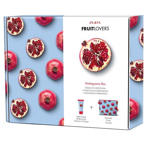 фото Pupa набор для тела fruit lovers крем для тела + косметичка, melagrana bio