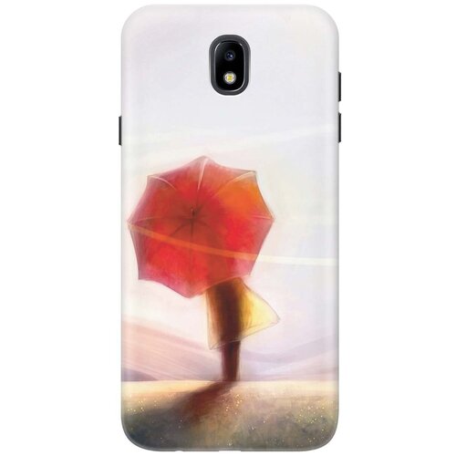 фото Re:paчехол - накладка artcolor для samsung galaxy j7 (2017) с принтом "красный зонтик"