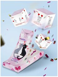 Бум-открытка с конфетти "Любовь - это ." в подарок для влюблённых на 14 февраля, годовщину, событие или праздник- Notta & Belle