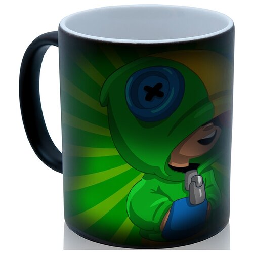 фото Кружка хамелеон leon bs, brawl stars, браво старс, классный сувенир drabs