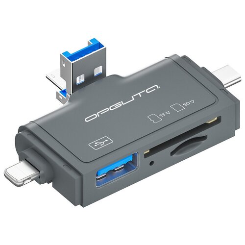 картридер otg tf sd microusb type c орбита ot pcr16 белый Картридер OTG (TF, SD, microUSB, Type-C, Lightning) OT-PCR27 Орбита