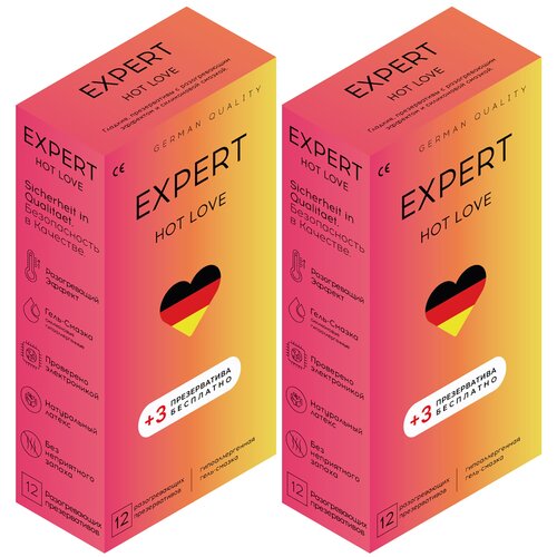 Презервативы EXPERT Hot Love Germany 30 шт, с разогревающим эффектом