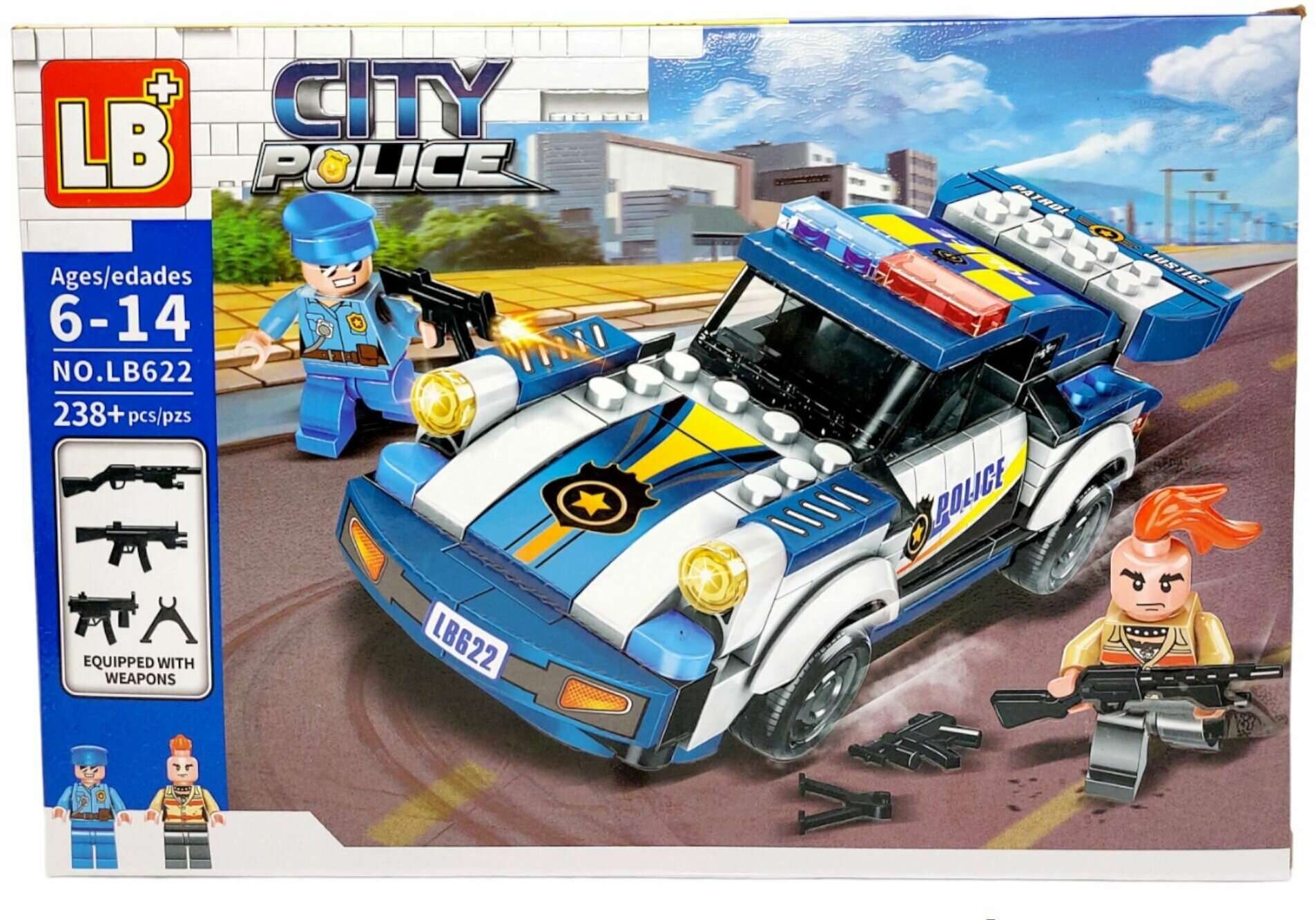 Конструктор "Городская Полиция (City Police)-А" 2 фигурки в наборе, 238 деталей