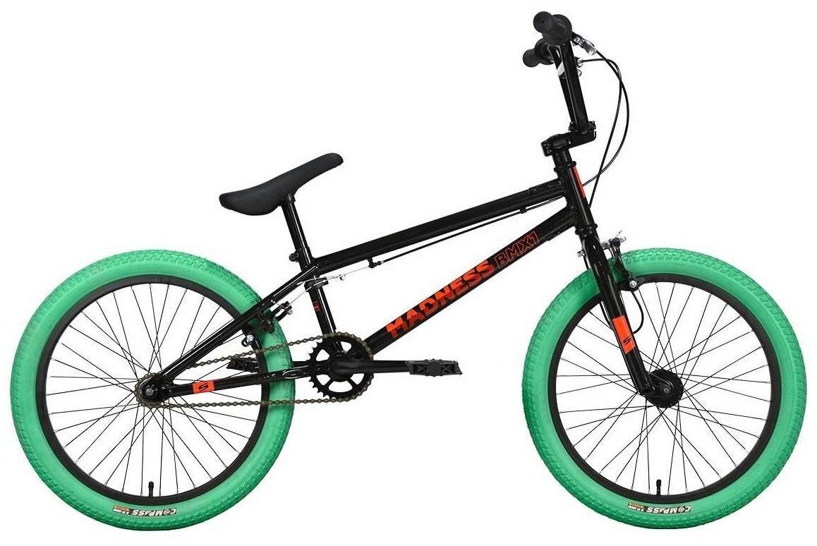 фото Велосипед Stark Madness BMX 1 (2022) 9" черный/красный/зеленый