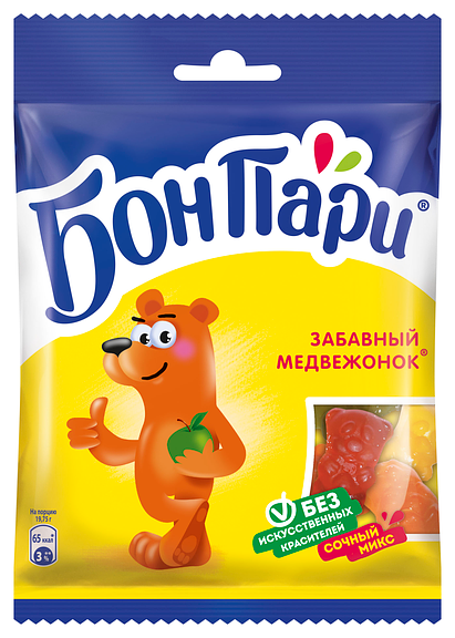 Упаковка 15 штук Мармелад жевательный Бон Пари Медведи 75г Россия