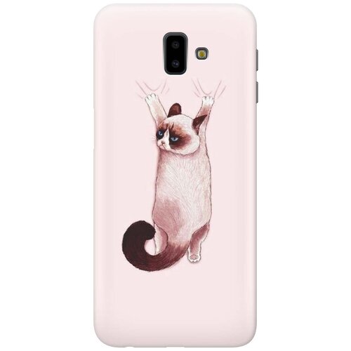 GOSSO Ультратонкий силиконовый чехол-накладка для Samsung Galaxy J6+ (2018) с принтом Недовольный кот gosso ультратонкий силиконовый чехол накладка для nokia 7 1 2018 с принтом недовольный кот