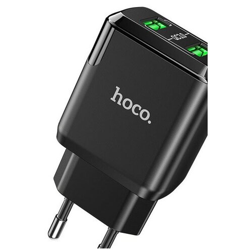 фото Зарядное устройство hoco n6 charmer 2*usb, 3a, черный
