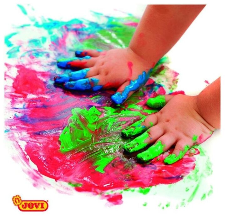 Набор для творчества Jovi Краски рисование руками 5цветов - фото №4