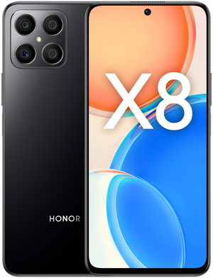 Смартфон HONOR X8 4G 6/128 ГБ Global, Dual nano SIM, полночный черный