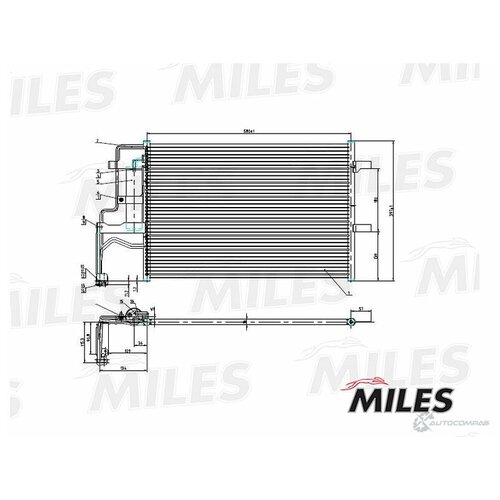 Конденсер Mazda 3 1.6/2.0 03- Miles арт. ACCB010