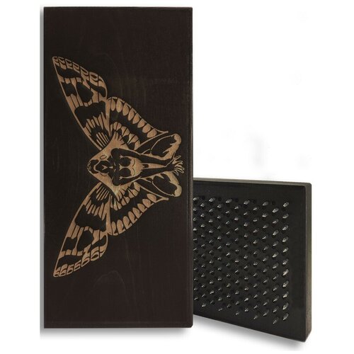 фото Доска садху с динамическими гвоздями, женщина бабочка - 392 шаг 10мм черная goodwood