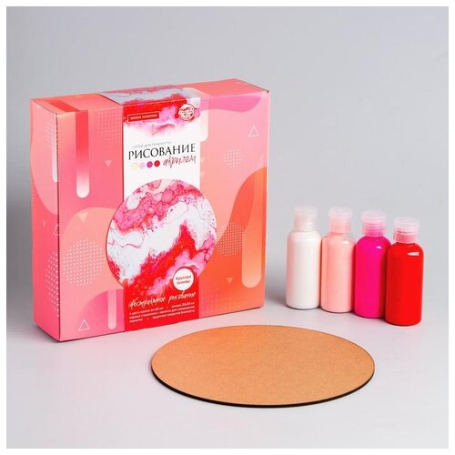 фото Набор для рисования школа талантов рисование акрилом, "цветочные узоры", в технике флюид арт