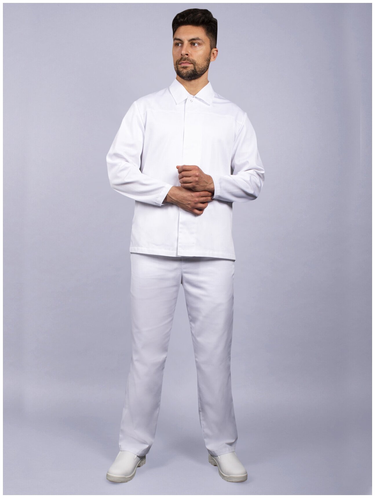 Куртка мужская хассп-премиум (тк.Оптима160) белый (52-54; 182-188)
