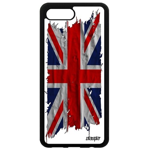 фото Модный чехол на мобильный // honor 10 // "флаг английский на ткани" государственный страна, utaupia, белый