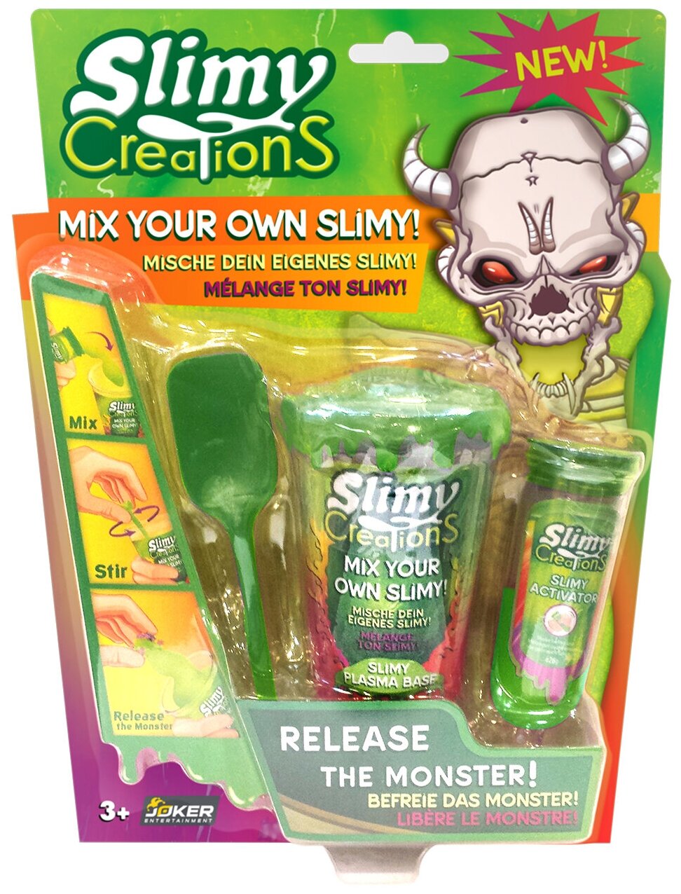 Набор для создания слайма Slimy 37315 Монстры с игрушкой, зеленый .