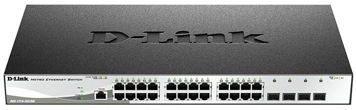 D-Link Сетевое оборудование DGS-1210-28X ME B2B Управляемый L2 коммутатор с 24 портами 10 100 1000Base-T и 4 портами 10GBase-X SFP+