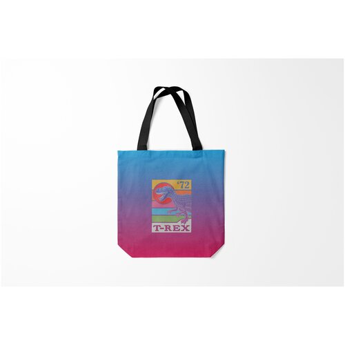 фото Сумка-шоппер / 40х40 см / звери / динозавры t rex dino 72 burnettie