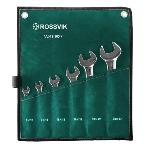 Набор ключей рожковых ROSSVIK ЕК000013062 8-27 мм 6 штук 5290819 2071₽