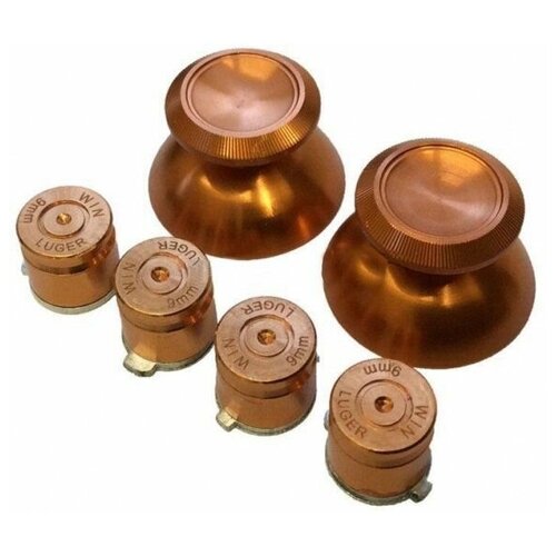 Металлические стики кнопки для геймпада Золотые 6 в 1 PS4 210100₽