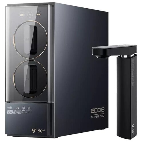 Умный очиститель воды с мгновенным нагревом Xiaomi Viomi Water Purifier SuperPro Black 800G (MR862+ML07) умный очиститель воды xiaomi mijia water purifier h800g mr842 c