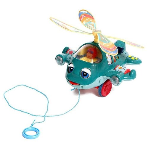 Каталка на палочке и верёвке Весёлый самолётик цвета микс 1287₽