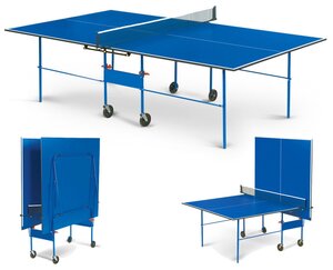 Теннисный стол складной стандарт Blue с сеткой