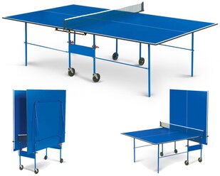 Теннисный стол складной компактный Blue с сеткой
