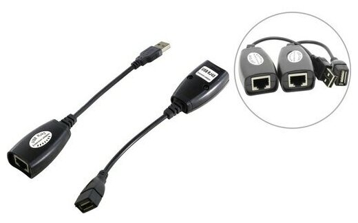 Удлинитель по «витой паре» USB A -> A Espada EUSBExt30mVitP