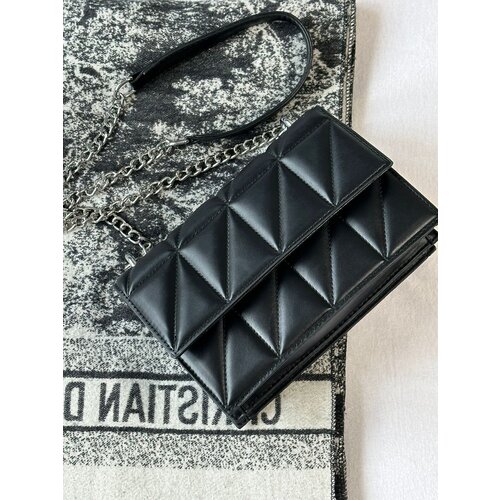 фото Сумка кросс-боди арамэ, фактура рельефная, черный