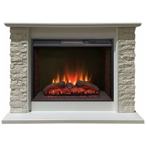 Электрокамин FlameKamin Кимберли WT M7 с очагом Sparta 25.5 LED (камин электрический)