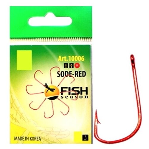 Крючок Fish Season SODE-RING №5 с ушком, покрытие RED