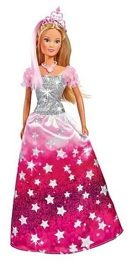 Simba Steffi Кукла Штеффи в блестящем платье со звездочками и тиарой 29 см 5733317 с 3 лет
