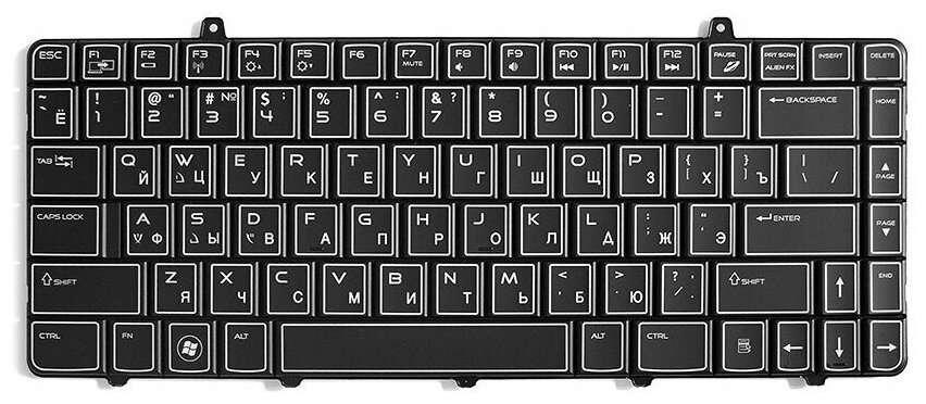 Клавиатура для ноутбука Dell Alienware M11x R1 R2 R3 P06T pn V109002BS1 V109002CS1 PK130BB1A00 PK130BB1A01 0PYTVX PK130BB1A03 0KTG44