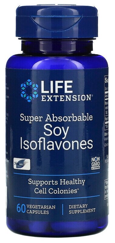 Life Extension Soy Isoflavones Super Absorbable (Соевые изофлавоны) 60 капсул