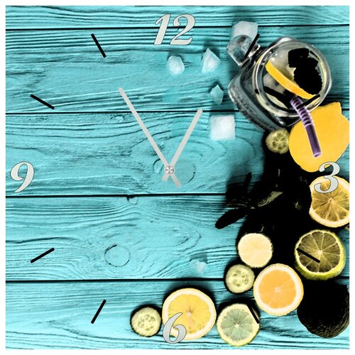 фото Svs настенные часы svs 3501660 kitchen лимоны и цитрусы