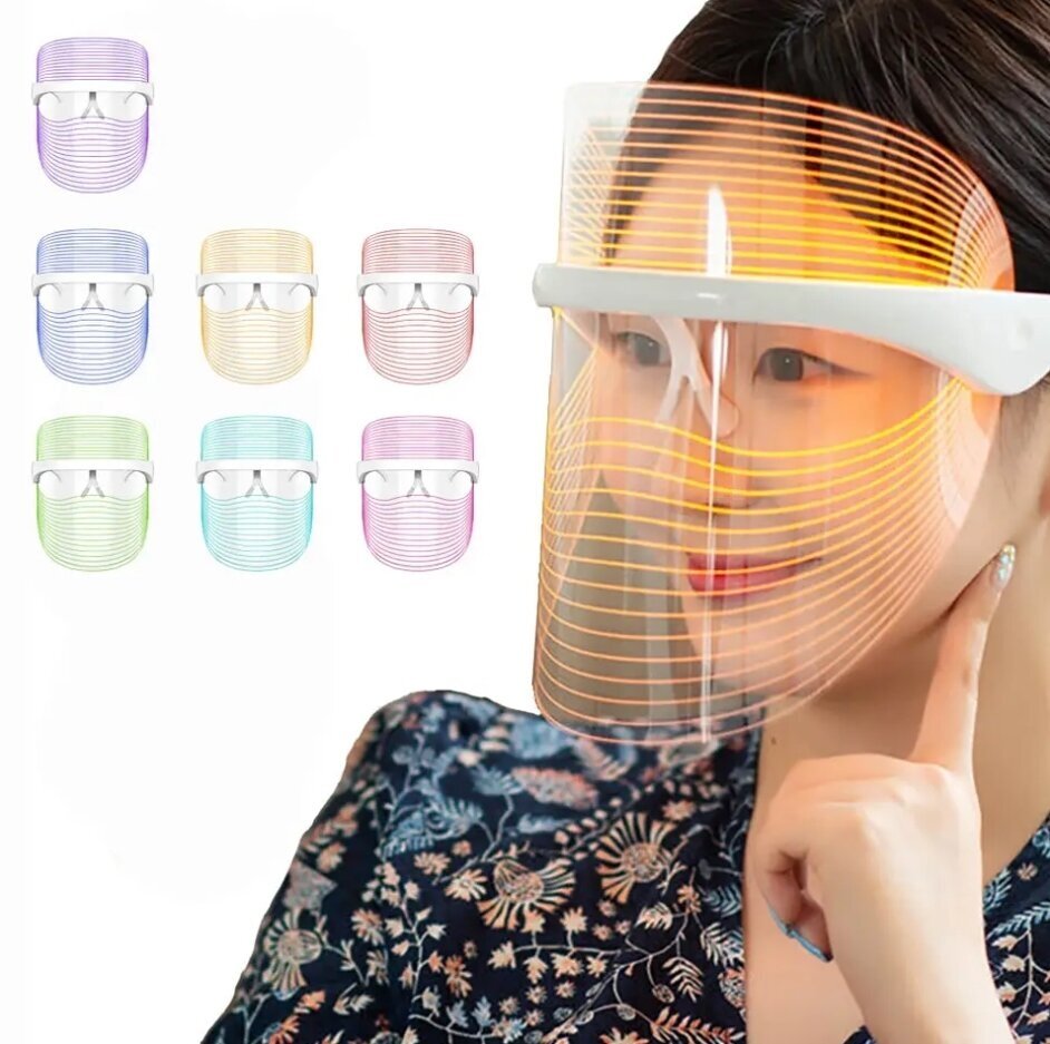 Светодиодная маска для лица LJ-M101 Премиум класса, LED маска - 7 режимов оздоровления кожи.
